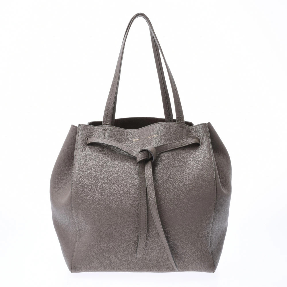 CELINE Cabas Phantom Gray Calfskin Handbag